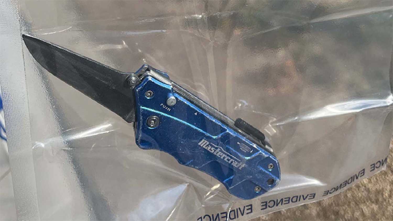 The male refused to comply and pulled out a knife, pointed it at the officer and threatened to kill him.